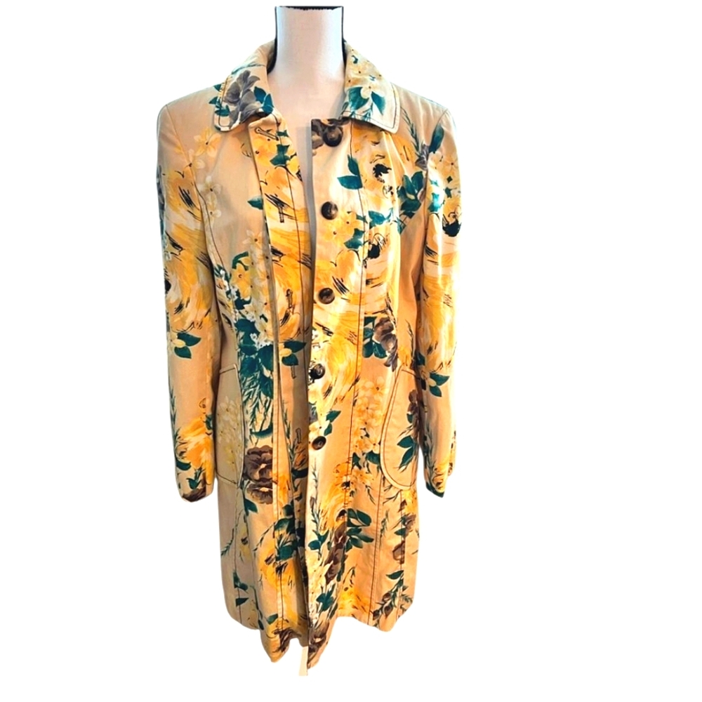 A LINE Women's Trench Coat in Yellow and Green